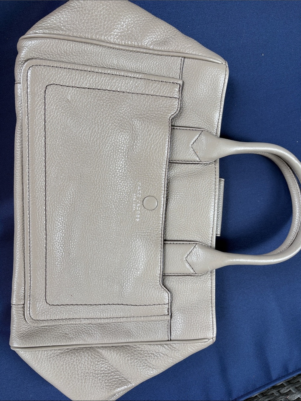 Marc Jacobs Pebbled Leather Tote in Light Gray